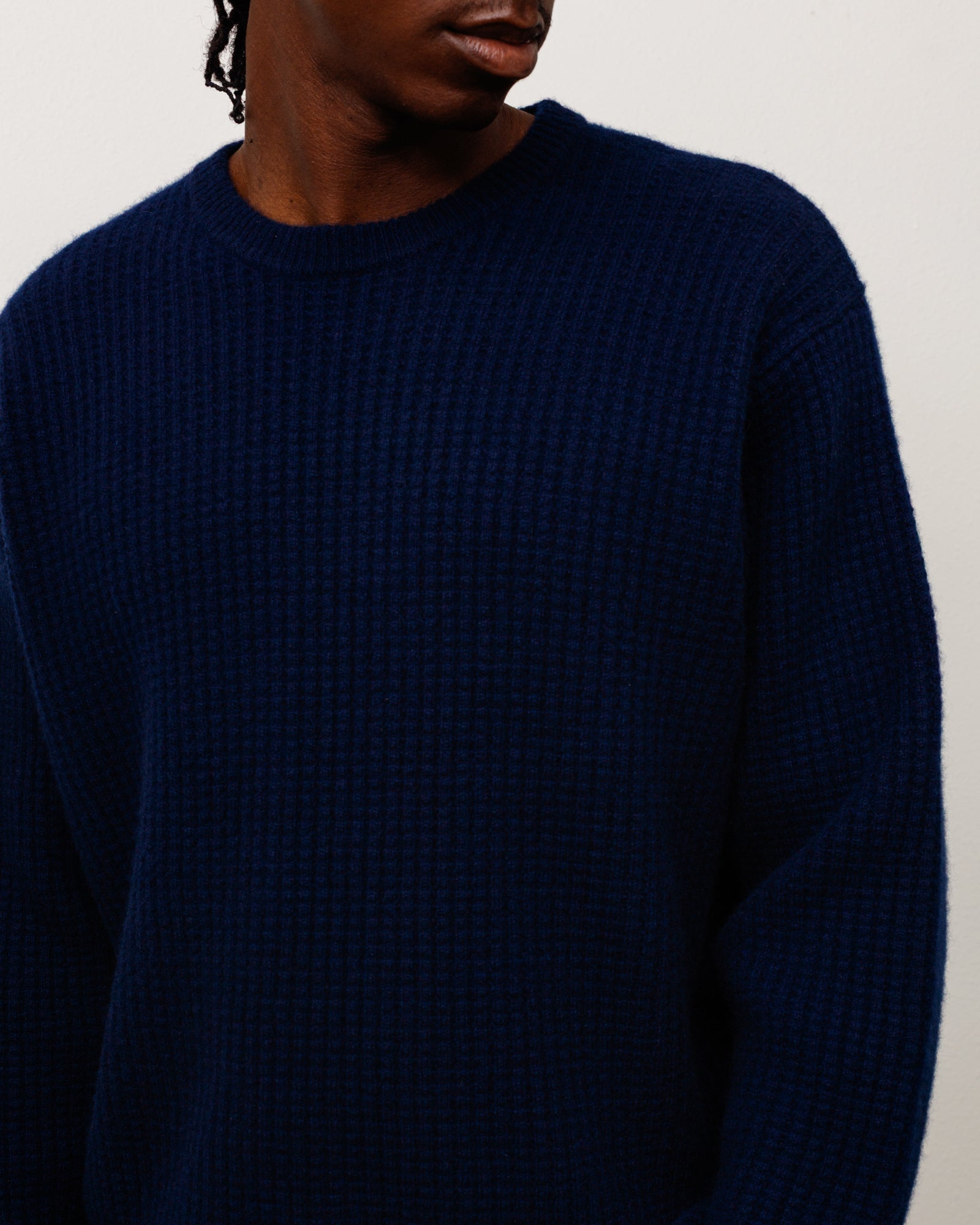 WAFFLE CASHMERE SWEATER