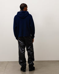 WAFFLE CASHMERE ZIP HOOD SWEATER