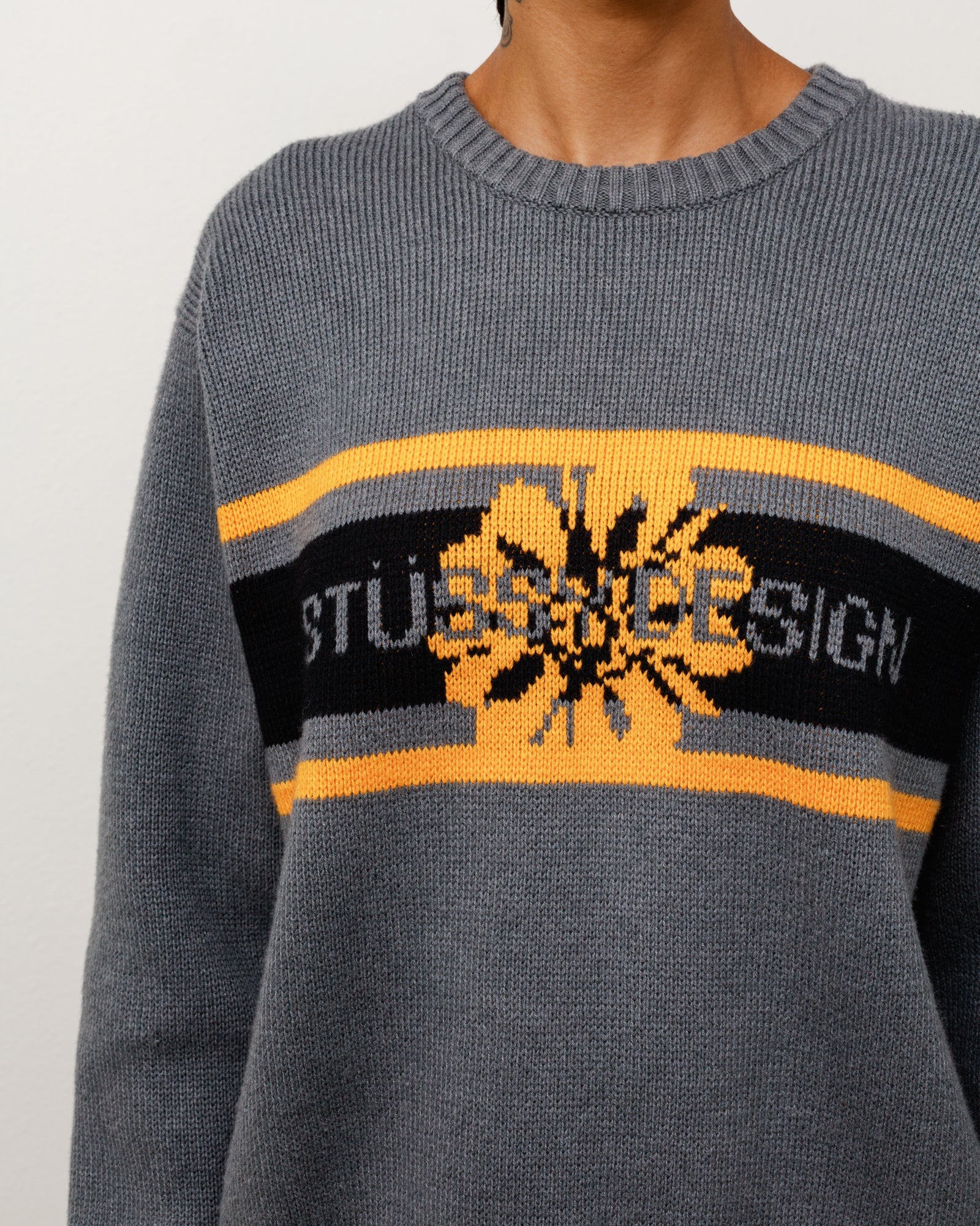 STRIPED HIBISCUS SWEATER