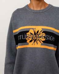 STRIPED HIBISCUS SWEATER