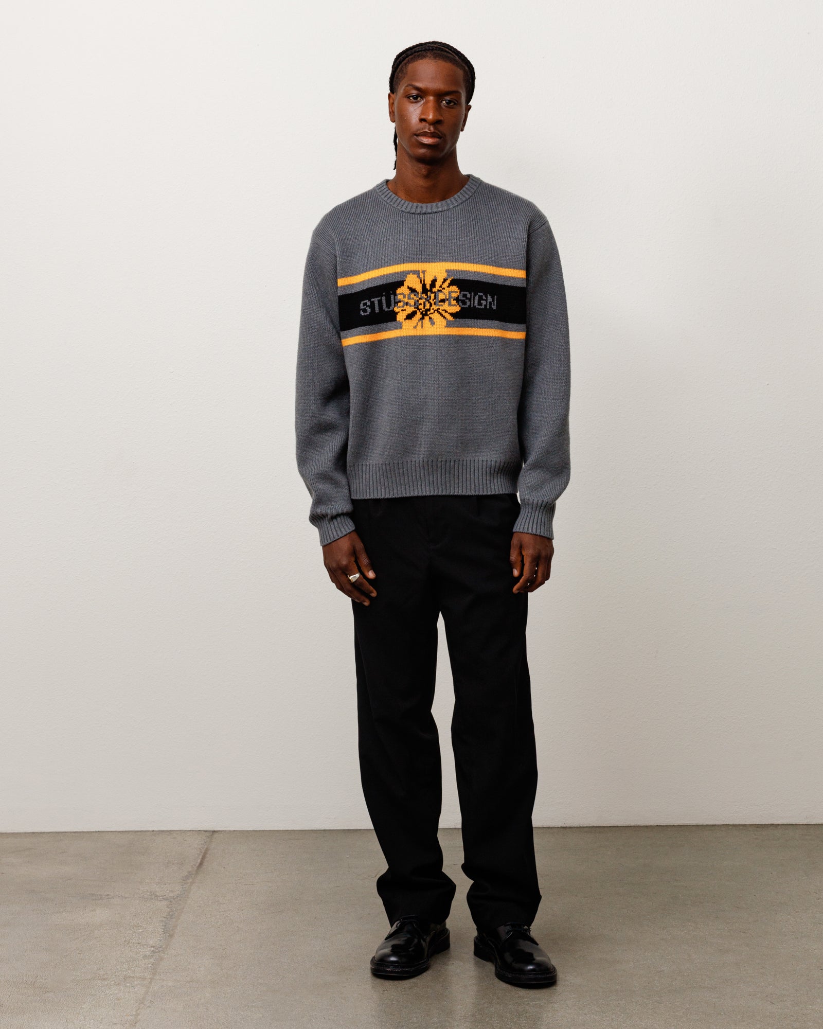 STRIPED HIBISCUS SWEATER