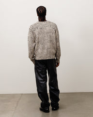 MESH PRINT SWEATER