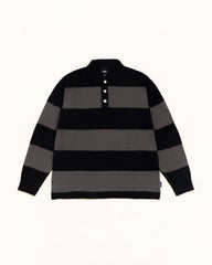 PIQUE KNIT STRIPE RUGBY