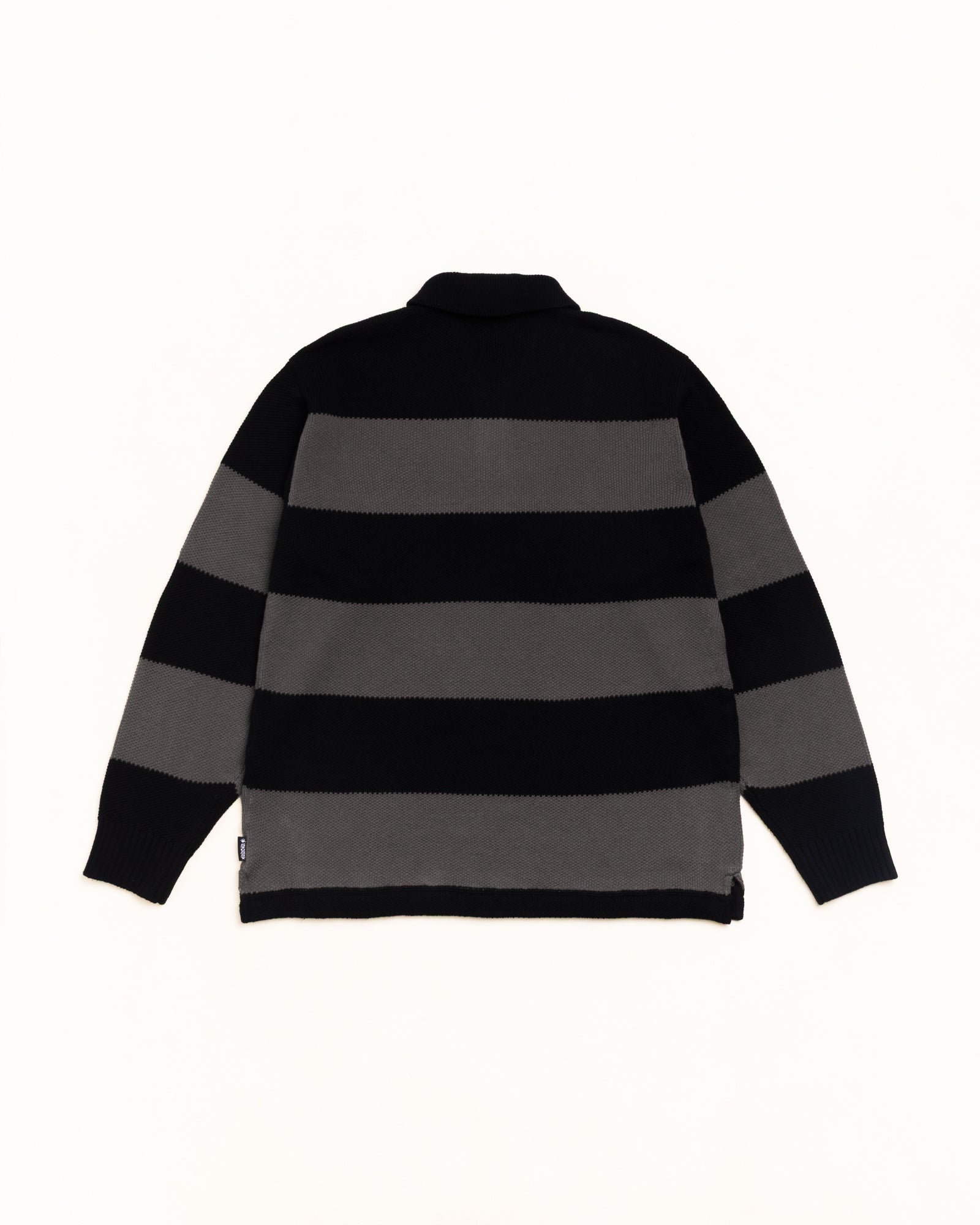 PIQUE KNIT STRIPE RUGBY