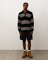 PIQUE KNIT STRIPE RUGBY