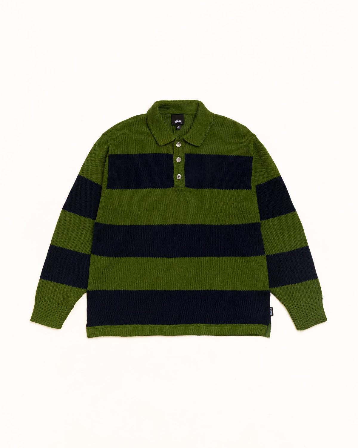 PIQUE KNIT STRIPE RUGBY
