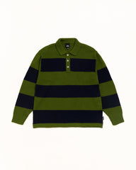 PIQUE KNIT STRIPE RUGBY