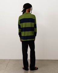 PIQUE KNIT STRIPE RUGBY