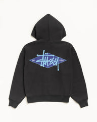 BASIC DIAMOND ZIP HOODIE