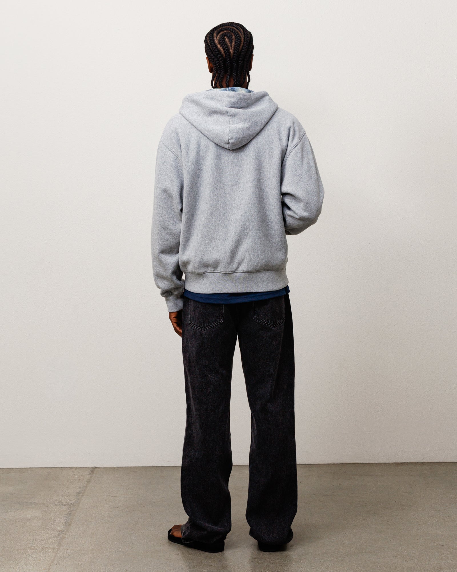 PLAID LINED ZIP HOODIE