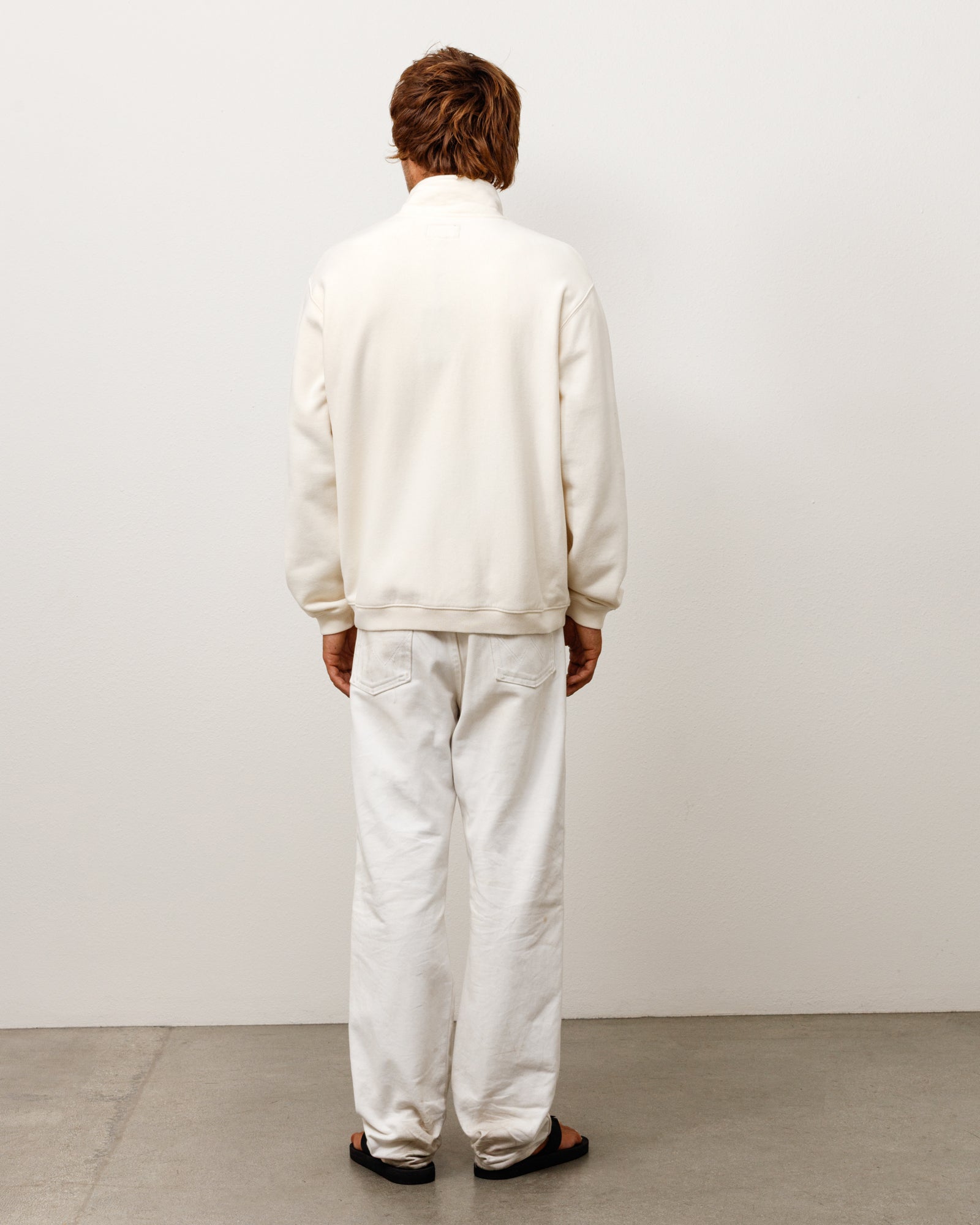 ZIP FLEECE MOCK NECK