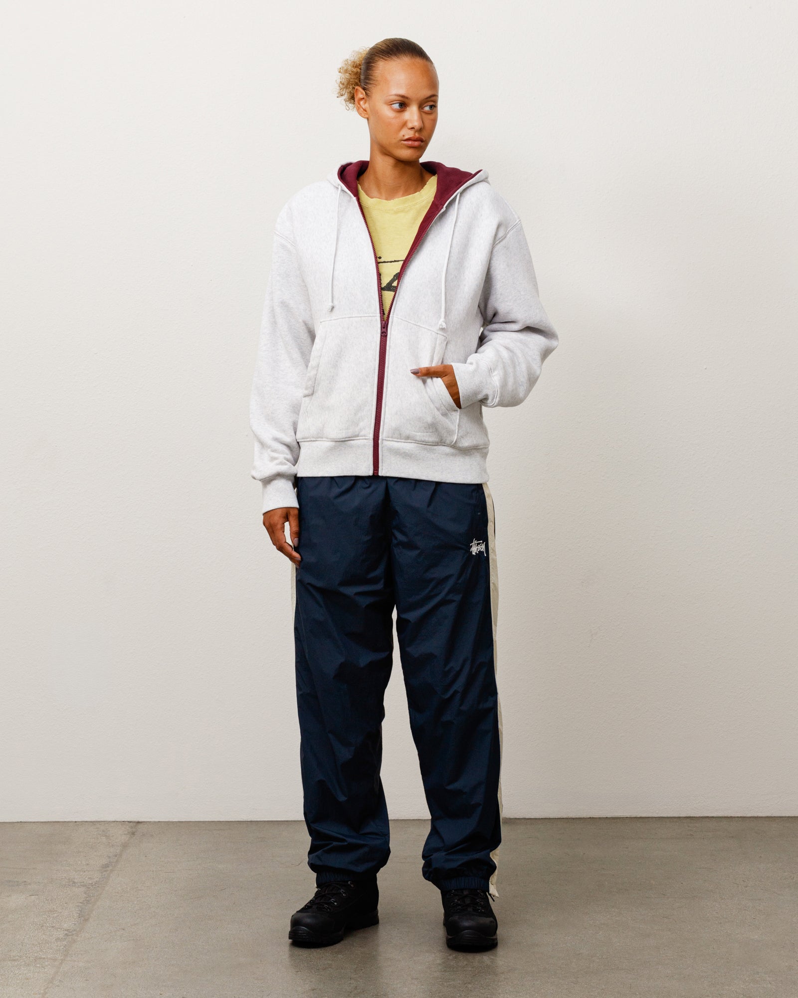 DOUBLE FACED ZIP HOODIE