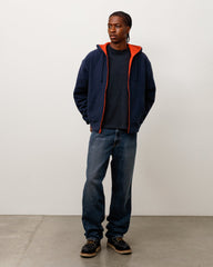 DOUBLE FACED ZIP HOODIE