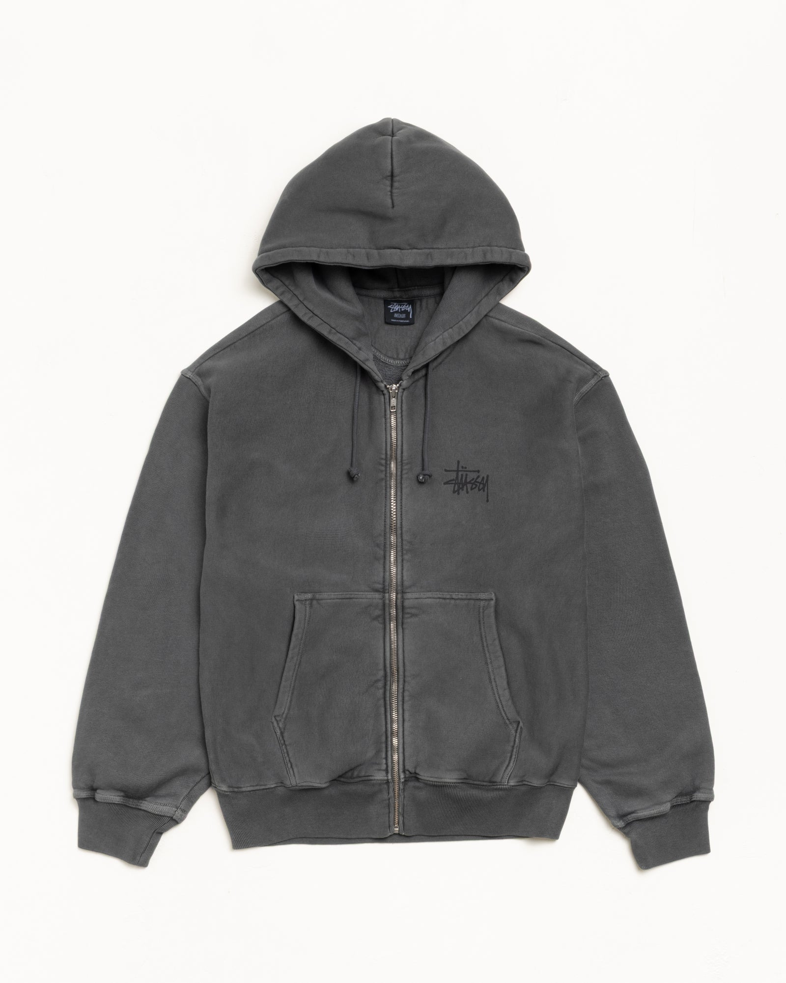 BASIC STÜSSY ZIP HOODIE