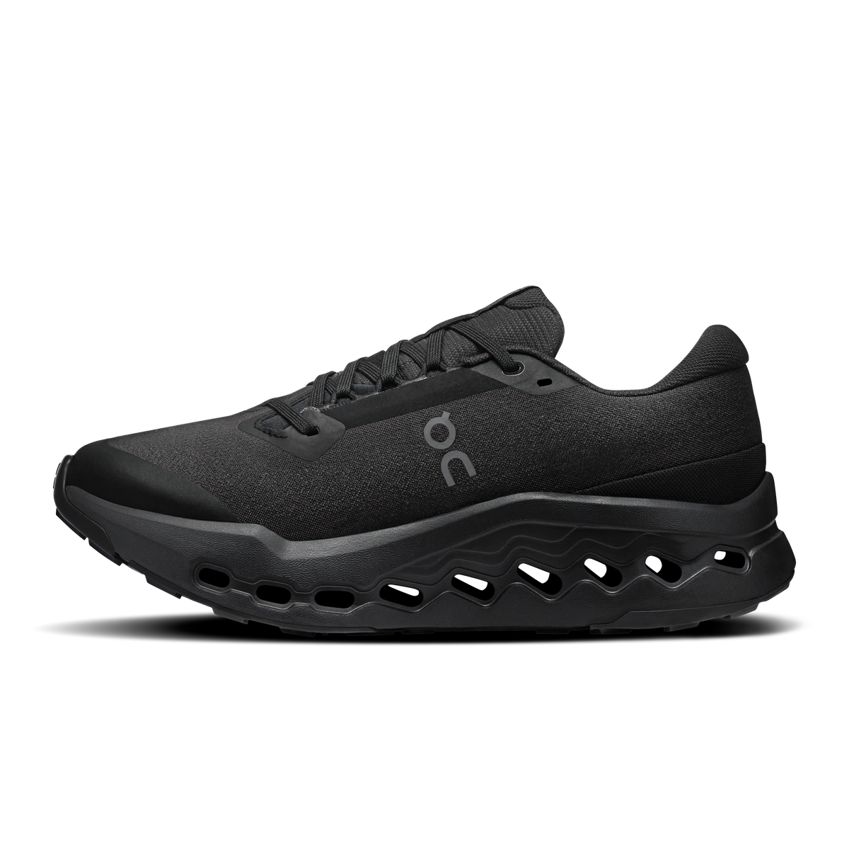 On Running Women's Cloudsurfer Trail 2 Waterproof Shoes - Black / Black